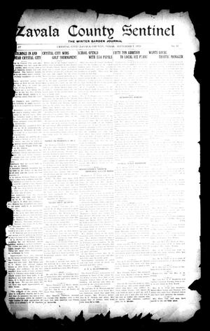 Primary view of object titled 'Zavala County Sentinel (Crystal City, Tex.), Vol. 17, No. 17, Ed. 1 Friday, September 7, 1928'.