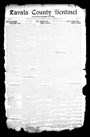Zavala County Sentinel (Crystal City, Tex.), Vol. 16, No. 9, Ed. 1 Friday, September 9, 1927