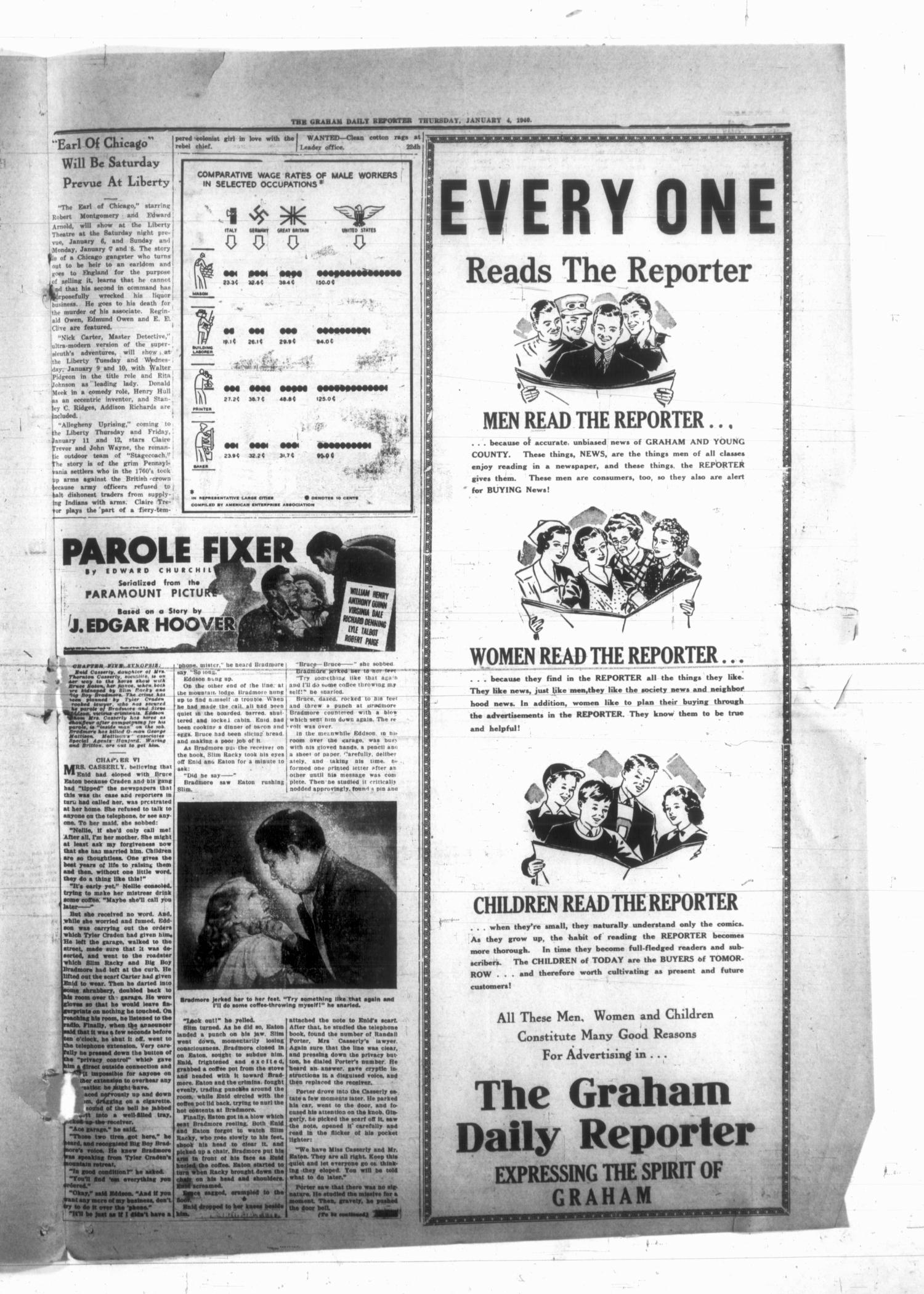 Graham Daily Reporter (Graham, Tex.), Vol. 6, No. 107, Ed. 1 Thursday, January 4, 1940
                                                
                                                    [Sequence #]: 3 of 4
                                                