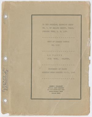 Primary view of object titled 'Writ of Habeas Corpus Number 1193. Bail Hearing [Part 2], January 1964'.