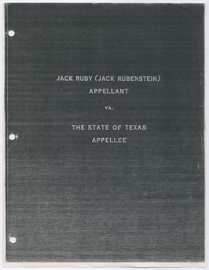 Cause Number 37,900. Amicus Curiae Brief for Appellant, Jack Ruby