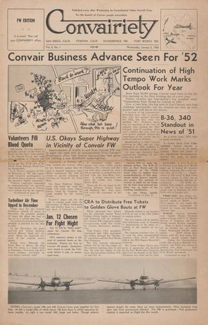 Convairiety, Volume 5, Number 1, January 2, 1952