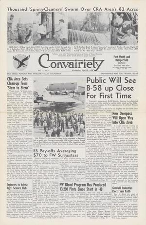 Convairiety, Volume 11, Number 9, April 30, 1958
