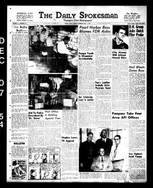 The Daily Spokesman (Pampa, Tex.), Vol. 3, No. 310, Ed. 1 Tuesday, December 7, 1954
