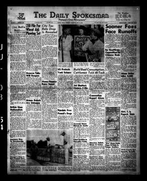 Primary view of object titled 'The Daily Spokesman (Pampa, Tex.), Vol. 3, No. 180, Ed. 1 Thursday, July 8, 1954'.