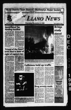 The Llano News (Llano, Tex.), Vol. 111, No. 8, Ed. 1 Thursday, December 3, 1998