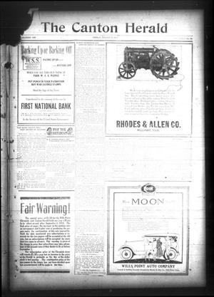 Primary view of object titled 'The Canton Herald (Canton, Tex.), Vol. 36, No. 34, Ed. 1 Friday, August 23, 1918'.