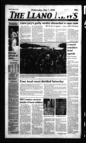 The Llano News (Llano, Tex.), Vol. 121, No. 32, Ed. 1 Wednesday, May 7, 2008