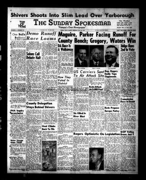 The Sunday Spokesman (Pampa, Tex.), Vol. 3, No. 195, Ed. 1 Sunday, July 25, 1954