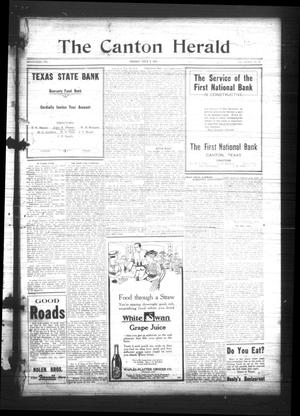 Primary view of object titled 'The Canton Herald (Canton, Tex.), Vol. 33, No. 50, Ed. 1 Friday, July 2, 1915'.