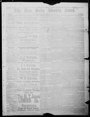 The San Saba Weekly News. (San Saba, Tex.), Vol. 11, No. 44, Ed. 1, Saturday, August 8, 1885
