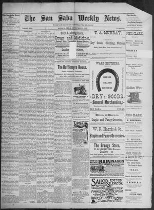 The San Saba Weekly News. (San Saba, Tex.), Vol. 17, No. 44, Ed. 1, Friday, September 11, 1891