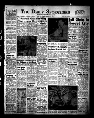 Primary view of object titled 'The Daily Spokesman (Pampa, Tex.), Vol. 3, No. 174, Ed. 1 Thursday, July 1, 1954'.