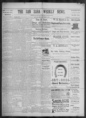 The San Saba Weekly News. (San Saba, Tex.), Vol. 17, No. 52, Ed. 1, Friday, November 6, 1891