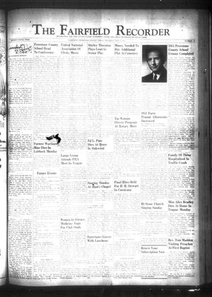The Fairfield Recorder (Fairfield, Tex.), Vol. 75, No. 33, Ed. 1 Thursday, May 3, 1951