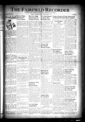 Primary view of object titled 'The Fairfield Recorder (Fairfield, Tex.), Vol. 71, No. 46, Ed. 1 Thursday, August 7, 1947'.