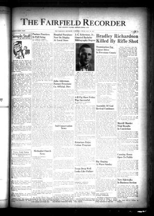 Primary view of object titled 'The Fairfield Recorder (Fairfield, Tex.), Vol. 71, No. 35, Ed. 1 Thursday, May 22, 1947'.