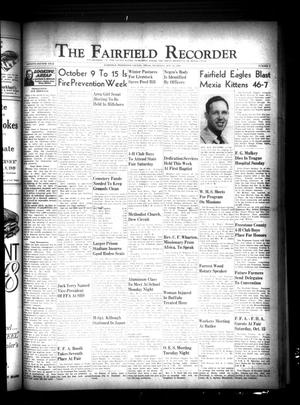 The Fairfield Recorder (Fairfield, Tex.), Vol. 74, No. 4, Ed. 1 Thursday, October 13, 1949