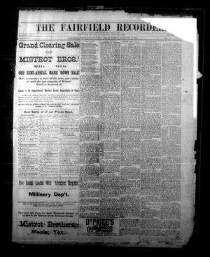 The Fairfield Recorder. (Fairfield, Tex.), Vol. 17, No. 17, Ed. 1 Friday, January 13, 1893