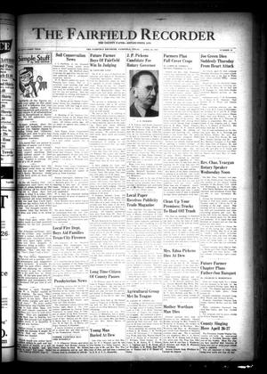 The Fairfield Recorder (Fairfield, Tex.), Vol. 71, No. 31, Ed. 1 Thursday, April 24, 1947