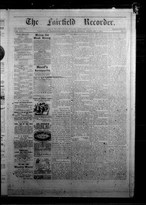 Primary view of object titled 'The Fairfield Recorder. (Fairfield, Tex.), Vol. 16, No. 20, Ed. 1 Friday, February 5, 1892'.