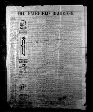 The Fairfield Recorder. (Fairfield, Tex.), Vol. 17, No. 1, Ed. 1 Friday, September 23, 1892