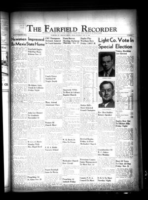The Fairfield Recorder (Fairfield, Tex.), Vol. 74, No. 8, Ed. 1 Thursday, November 10, 1949