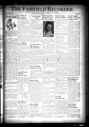 Primary view of object titled 'The Fairfield Recorder (Fairfield, Tex.), Vol. 71, No. 47, Ed. 1 Thursday, August 14, 1947'.