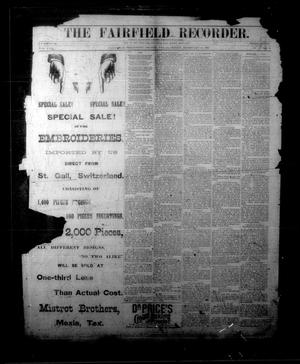 The Fairfield Recorder. (Fairfield, Tex.), Vol. 17, No. 21, Ed. 1 Friday, February 17, 1893