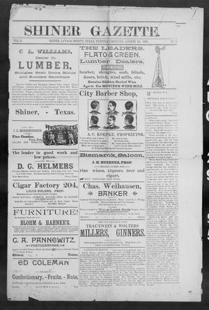 Shiner Gazette. (Shiner, Tex.), Vol. 3, No. 12, Ed. 1, Thursday, August 29, 1895