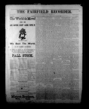 The Fairfield Recorder. (Fairfield, Tex.), Vol. 16, No. 51, Ed. 1 Friday, September 9, 1892
