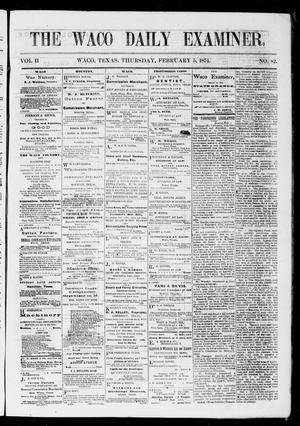 The Waco Daily Examiner. (Waco, Tex.), Vol. 2, No. 82, Ed. 1, Thursday, February 5, 1874
