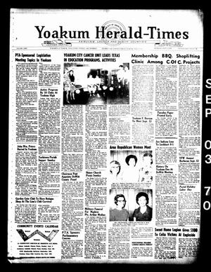 Yoakum Herald-Times (Yoakum, Tex.), Vol. 72, No. 90, Ed. 1 Thursday, September 3, 1970