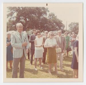 Primary view of object titled '[Pastor Oliver Berglund at Trinity College Marker Ceremony]'.