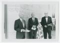 Photograph: [Three Men at J.A. Nelson Building Historic Marker Dedication]