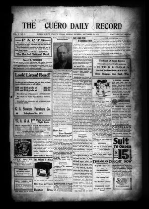 The Cuero Daily Record (Cuero, Tex.), Vol. 37, No. 71, Ed. 1 Monday, September 23, 1912
