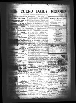The Cuero Daily Record (Cuero, Tex.), Vol. 44, No. 99, Ed. 1 Thursday, April 27, 1916