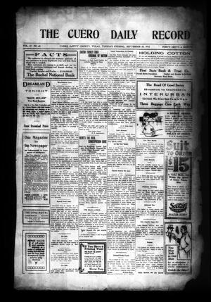 The Cuero Daily Record (Cuero, Tex.), Vol. 37, No. 60, Ed. 1 Tuesday, September 10, 1912