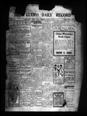 The Cuero Daily Record (Cuero, Tex.), Vol. 37, No. 37, Ed. 1 Wednesday, August 14, 1912