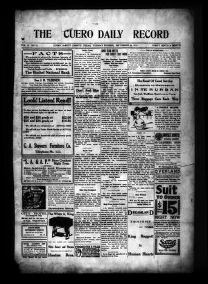 Primary view of object titled 'The Cuero Daily Record (Cuero, Tex.), Vol. 37, No. 72, Ed. 1 Tuesday, September 24, 1912'.