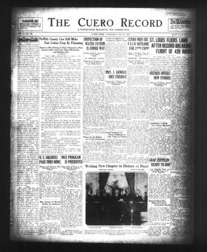 The Cuero Record (Cuero, Tex.), Vol. 70, No. 180, Ed. 1 Wednesday, July 31, 1929