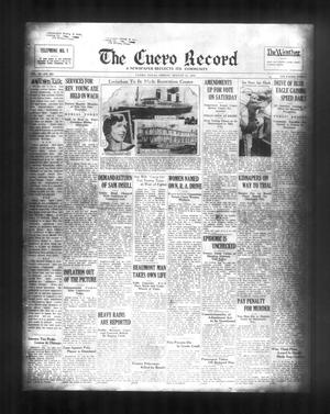 The Cuero Record (Cuero, Tex.), Vol. 39, No. 203, Ed. 1 Friday, August 25, 1933