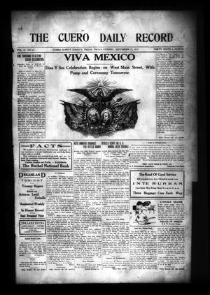 Primary view of object titled 'The Cuero Daily Record (Cuero, Tex.), Vol. 37, No. 63, Ed. 1 Friday, September 13, 1912'.