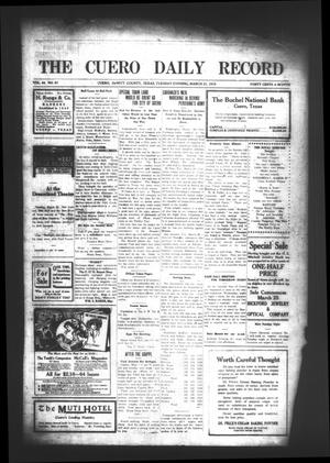 Primary view of object titled 'The Cuero Daily Record (Cuero, Tex.), Vol. 44, No. 67, Ed. 1 Tuesday, March 21, 1916'.