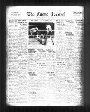 Primary view of object titled 'The Cuero Record (Cuero, Tex.), Vol. 39, No. 138, Ed. 1 Sunday, June 11, 1933'.