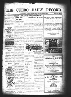 The Cuero Daily Record (Cuero, Tex.), Vol. 50, No. 54, Ed. 1 Wednesday, March 5, 1919
