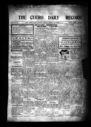 The Cuero Daily Record (Cuero, Tex.), Vol. 37, No. 62, Ed. 1 Thursday, September 12, 1912
