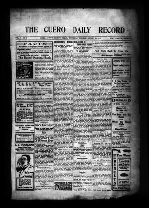 The Cuero Daily Record (Cuero, Tex.), Vol. 37, No. 49, Ed. 1 Wednesday, August 28, 1912