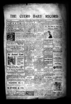 The Cuero Daily Record (Cuero, Tex.), Vol. 37, No. 51, Ed. 1 Friday, August 30, 1912