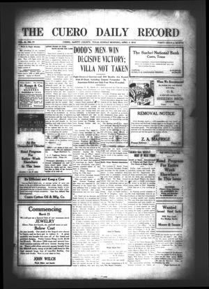 The Cuero Daily Record (Cuero, Tex.), Vol. 44, No. 77, Ed. 1 Sunday, April 2, 1916